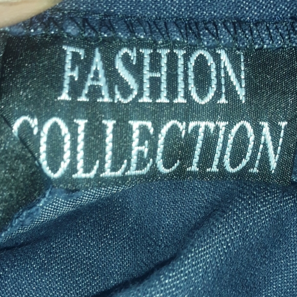 Denim midi skirt with side zipper closure - Picture 5 of 6